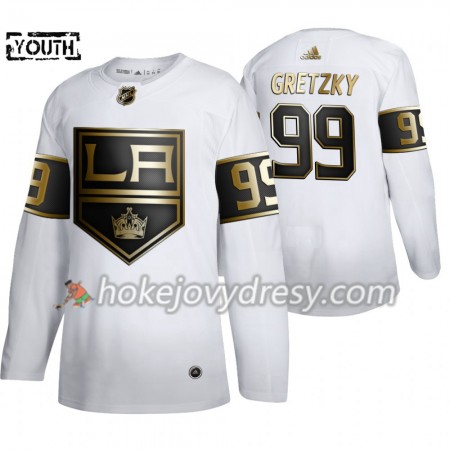 Dětské Hokejový Dres Los Angeles Kings Wayne Gretzky 99 Adidas 2019-2020 Golden Edition Bílá Authentic